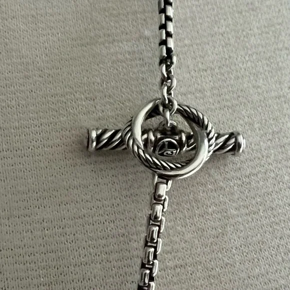 David Yurman Infinity Station Necklace With Cultured Pearls and Toggle Clasp - Picture 7 of 12